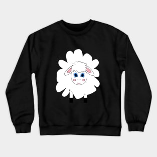 cute sheep on the meadow Crewneck Sweatshirt